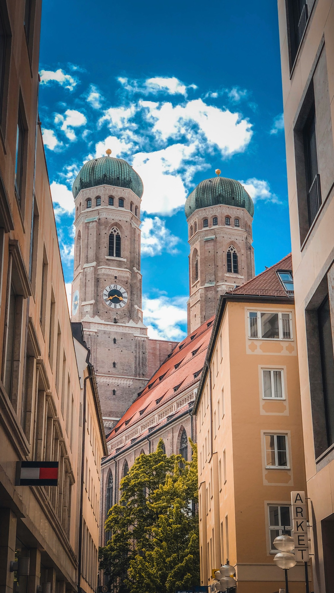 The twin towers of the Frauenkirche in Munich